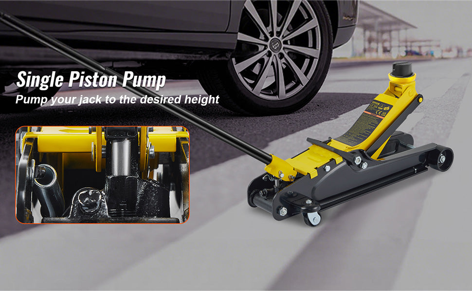 SucceBuy Two And A Half Ton Floor Hydraulic Jack Pneumatic Low Profile Steel