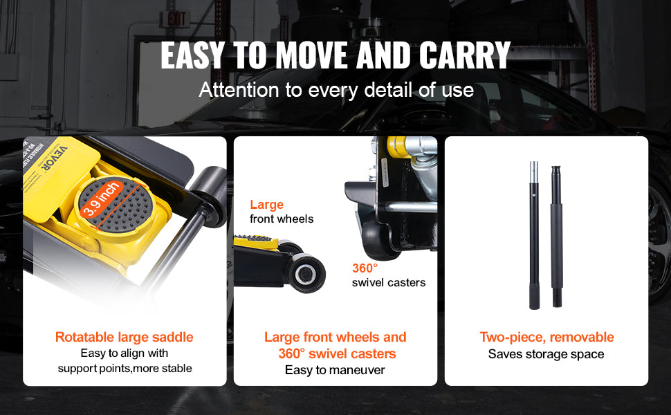 SucceBuy Low Profile Floor Jack Heavy Duty Hydraulic Car Jack