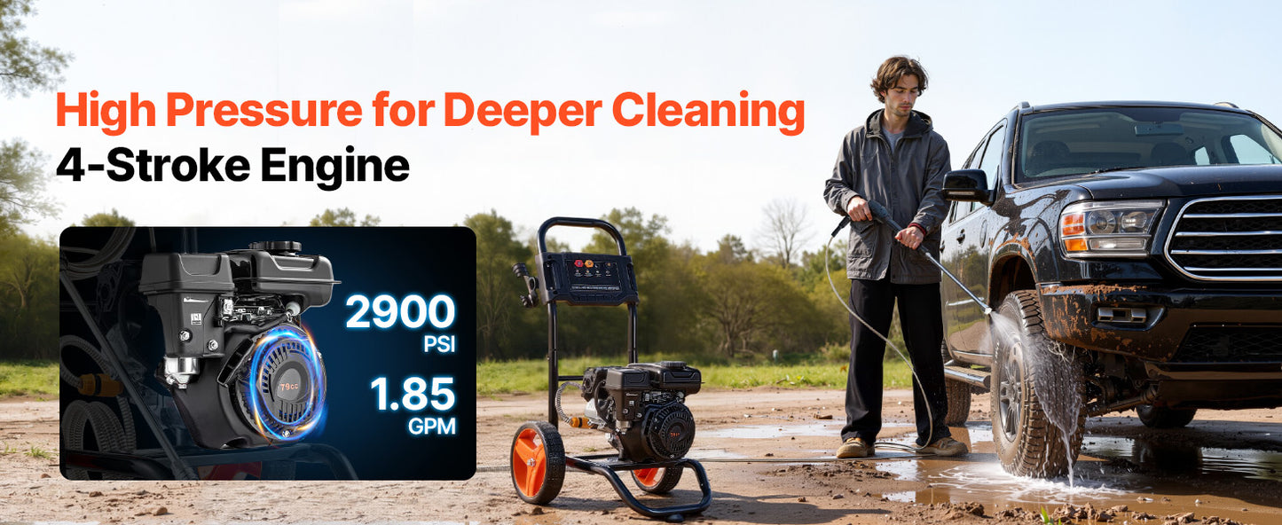 SucceBuy Gas Pressure Washer 2900 3600 PSI 1.85 2.6 GPM