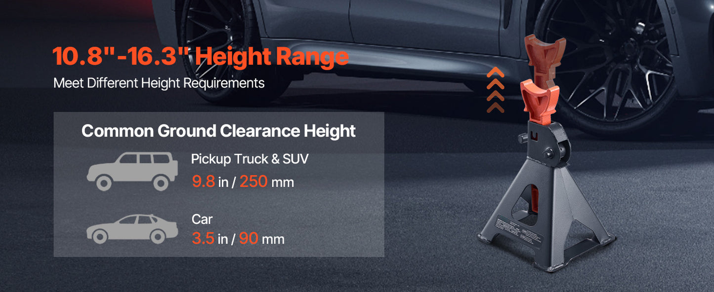 SucceBuy 3 Ton 6 Ton Heavy Duty Jack Stands Locking