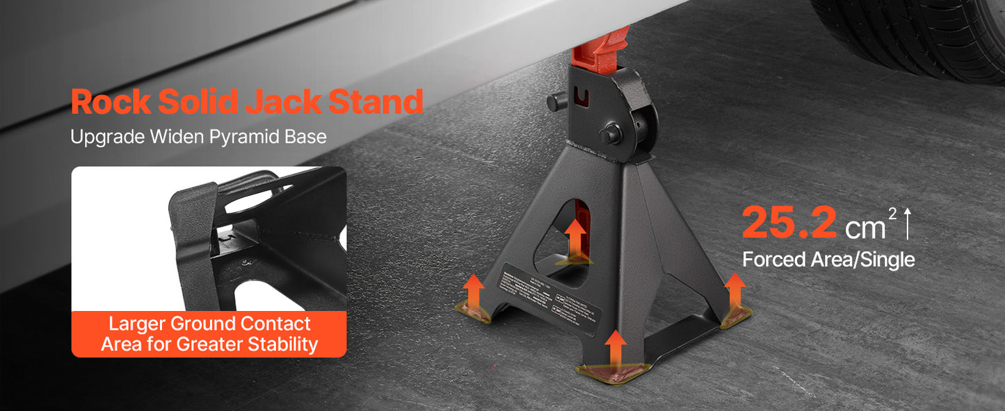 SucceBuy 3 Ton 6 Ton Heavy Duty Jack Stands Locking