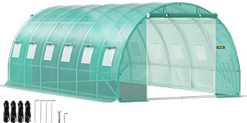 SucceBuy Walk In Tunnel Greenhouse Galvanized Frame And Waterproof Cover