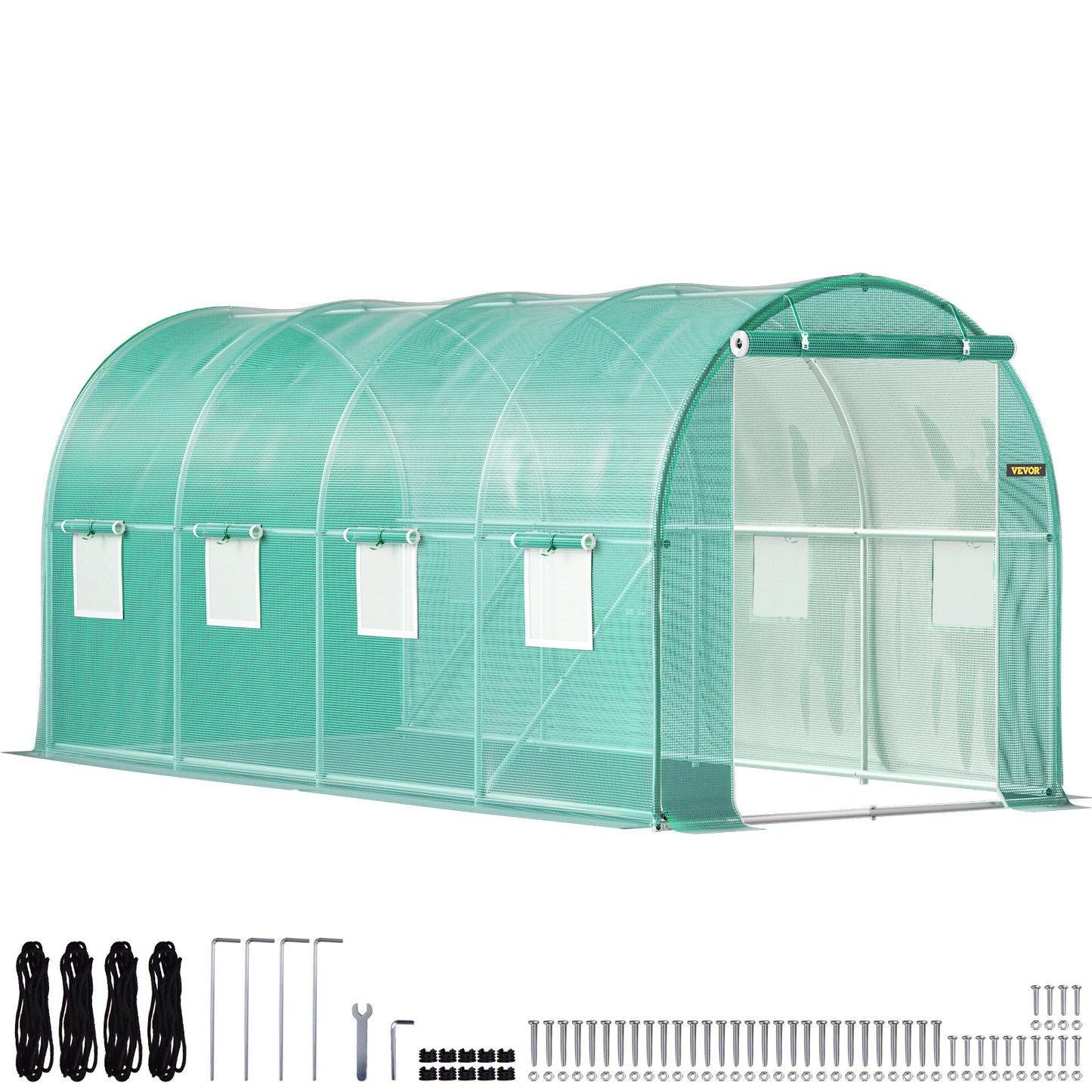 SucceBuy Walk In Tunnel Greenhouse Galvanized Frame And Waterproof Cover