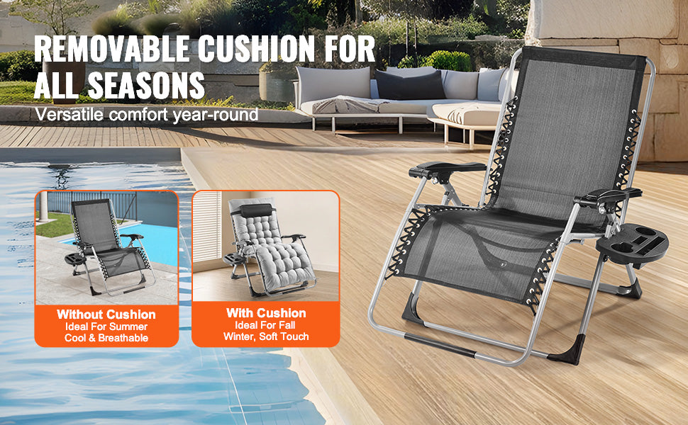 SucceBuy Zero Gravity Chair Recliner With Adjustable Back And Footrest